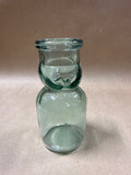 Green Glass Baby Face Jar