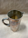 Heavy Hammered Silverplate Water Pitcher