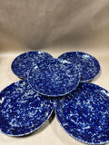 Bennington Pottery Blue Agate Plates #1629 - Set Of 5 (G) // 2 Sets Available // PRICED INDIVIDUALLY