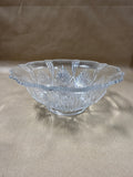 Clear Glass Bowl With Scalloped Edge