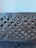 Decorative Rustic Metal Lattice Basket or Planter with Handles