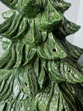 2-Piece Vintage Ceramic Christmas Tree with Flower-Lites (WORKS)
