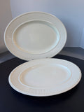 2-Piece Wedgwood England Edme Cream China Oval Serving  Platters