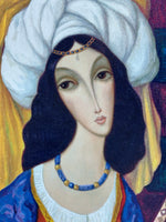 Silkscreen on Canvas Print of Russian Women by Sergey Smirnov; Signed
