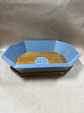 Primitive Folk Art Wooden Painted Tray - J. Skidd