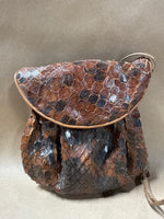 De Luigi Faux Leather Scale Crossbody  Bag