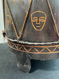 20” Carved Wooden African Drum