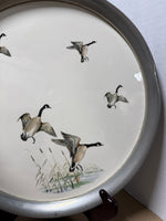 Geese Landing Revere Pewter Serving Tray