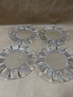 Set Of 6 Glass Desert Plates