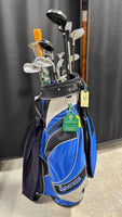 Datrek Blue Golf Bag with 13 Clubs, Covers & Lots of Accessories