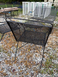 Black Cast Iron Outdoor Furniture Set, Four Pieces