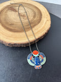 Egyptian Vintage Revival Winged Scarab Necklace
