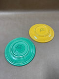 Yellow And Seafoam Green Fiestaware Saucer Plates