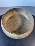 MCM Brutalist Style Vintage Etched Brass Centerpiece Pedestal Bowl