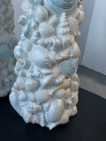 Pair of Iridescent Seashell Heavyweight Resin Beachy Christmas Trees