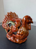 Glazed Ceramic Turkey Candle Holder & Luminary