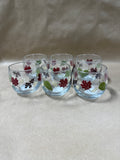 Roly Poly Low Ball Leaf Drinking Glasses