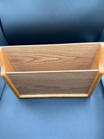 Oak Colored Hanging Magazine/Letter Holder