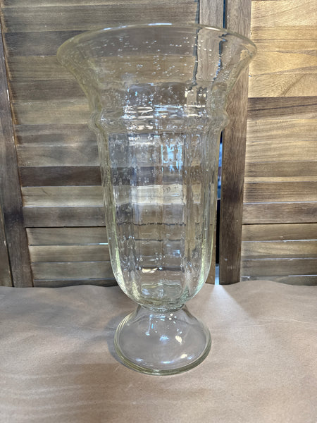 (A) Tall Bubble Glass PedestalCandle Globe