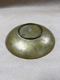 Round Etched Floral Brass Bowl