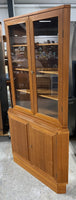 Arne Wahl Iverson Danish Teak Veneer Mid Century Modern Two Piece Corner Cabinet