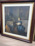 Vintage Seated Lady at Virginal Print by Johannes Vermeer