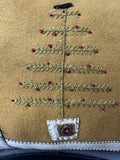 Folk Style Felt Christmas Tree Throw Pillow (A)