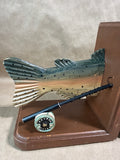 Wooden Rainbow Trout Bookends
