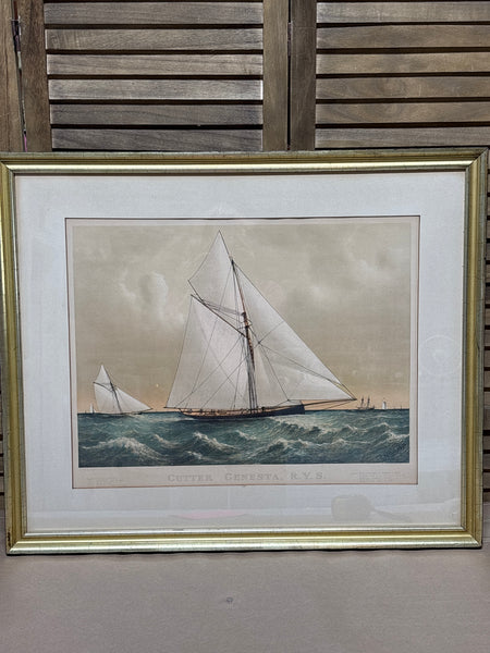 Parson’s Cutter Genesta Print; Signed