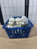 Ornament Lot: Silver, Gold, and White Tones