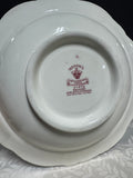 (Y) Mason’s England Vista Pink China Handled Round Vegetable Bowl