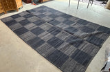 Checkered Woven Rug (B) (9'4" x 6'2")