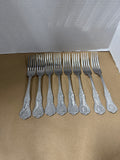 Lot Of 8 Wallace Queens Stainless Steel 18/10 Dinner Forks // 2 Sets Available // *** PRICED INDIVIDUALLY***