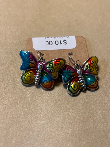 Colorful Butterfly Earrings