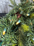 Bethlehem Lights 15th Anniversary 6FT Lighted Faux Fur Garland (WORKS) (2 AVAILABLE—PRICED INDIVIDUALLY AT $20 EACH)