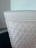 Indiana Glass Company Diamond Point Pink Satin Glass Chalice Vase