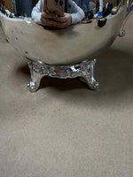 (B) Silver Plate Footed Tea Kettle