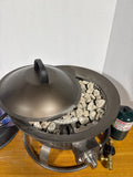 Garden Treasures Portable Gas Fire Pit With Small Propane Can NOT TESTED