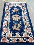 AS IS***Chinese Dragon Rug, 65"x28"***Read Description***