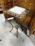Brass & Marble Plant Stand