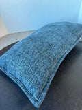 Hey Pumpkin Navy Blue Chenille Throw Pillow