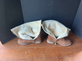 Brown Suede Fur Lined Boots, Ladies Size 7.5 (A)