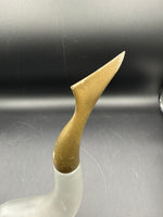 Frosted Dolphin Perfume Bottle With Gold Tail — By Avon