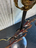 Pair of Guild Master Metal Fox Hunters Table Lamps (WORKS)