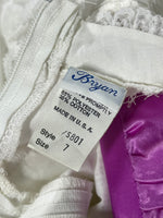 White Lace Dress by Bryan with Veil; Girls Size 7