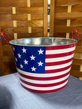 Americana/4th of July Set of 3 Metal Beverage Buckets, Various size
