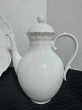 33-Piece Kaiser Germany Romantica All White Scalloped China Set