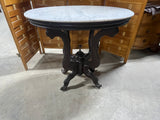 Antique Marble Top Oval Side Table, Lewis Hax Furniture & Upholstery