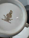 (A) Royal Doulton England Clarendon Fine Bone China Gravy Boat with Saucer