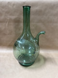 Italian Green Blown Glass Ice Chiller Decanter (B)